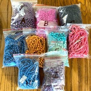 Glass Crafting Beads - various colors and sizes.